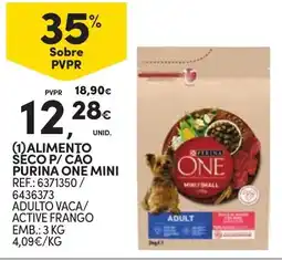 Continente Alimento seco p/ cão purina one mini promoção