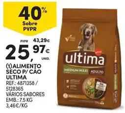 Continente Alimento seco p/ cão ultima promoção