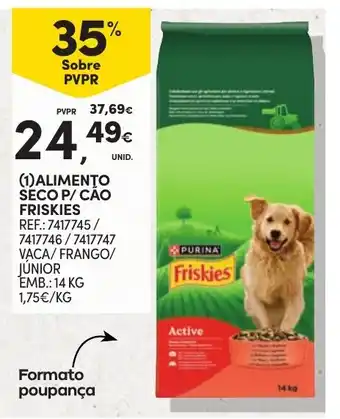 Continente Alimento seco p/ cão friskies promoção