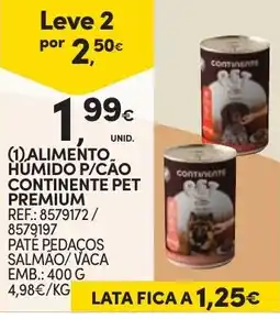 Continente Alimento Humido P/Cão Continente Pet Premium promoção