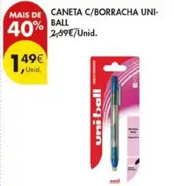 Pingo Doce caneta c/borracha uni-ball promoção