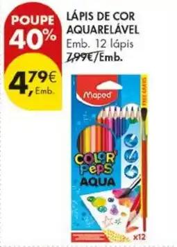 Pingo Doce Lápis de cor aquarelável Maped promoção