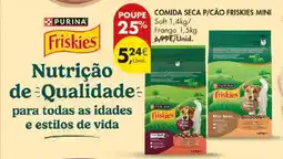 Pingo Doce comida seca p/cão friskies mini promoção