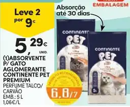 Continente Absorvente p/ gato aglomerante continentepet premium promoção