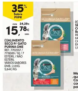Continente alimento seco p/ gato purina one promoção