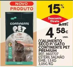 Continente Alimento seco p/ gato continente pet premium promoção