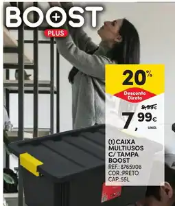 Continente Caixa multiusos c/ tampa boost promoção