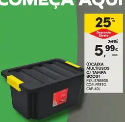 Continente Caixa multiusos c/ tampa boost promoção