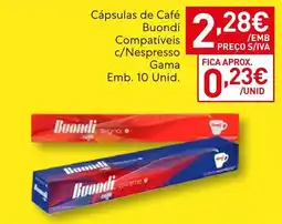 Recheio Cápsulas de Café Buondi promoção