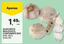Continente Bom dia Continente bio - alho seco biologico promoção