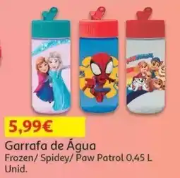 Auchan Garrafa de Água Frozen/ Spidey/ Paw Patrol promoção
