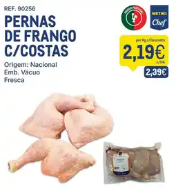 Makro Pernas de frango c/costas metro chef promoção