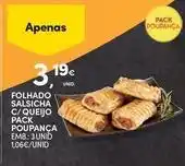Continente Bom dia Folhado salsicha c/ queijo promoção