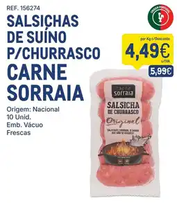 Makro salsichas de suíno p/churrasco carne sorraia promoção