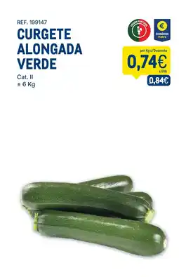 Makro Curgete alongada verde promoção