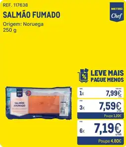 Makro Salmão fumado metro chef promoção