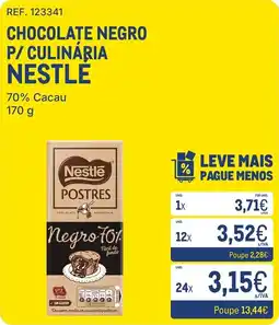 Makro Chocolate negro p/ culinária nestle promoção
