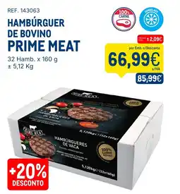 Makro Hambúrger de bovino prime meat promoção