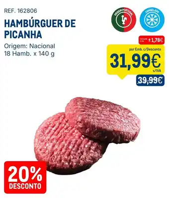 Makro Hambúrguer de picanha promoção