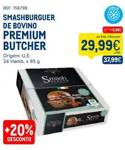 Makro Smashburger de bovino premium butcher promoção