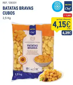 Makro batatas bravas cubos metro chef promoção