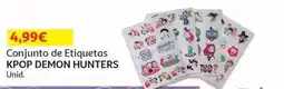 Auchan Conjunto de Etiquetas Kpop Demon Hunters promoção