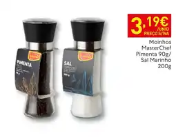 Recheio Moinhos MasterChef Pimenta 90g/ Sal Marinho 200g promoção