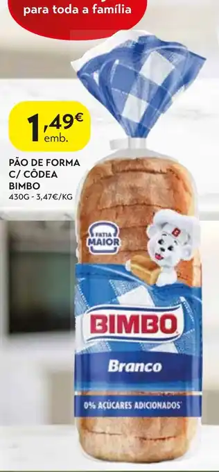 Pão de forma c/ côdea bimbo