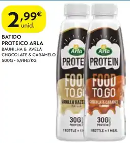 Spar Batido proteico arla baunilha & avelã chocolate & caramelo promoção