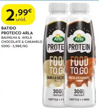 Spar Batido proteico arla baunilha & avelã chocolate & caramelo promoção