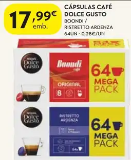 Spar Cápsulas café dolce gusto promoção