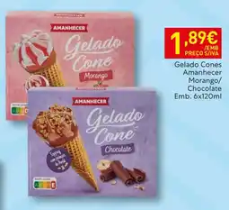 Recheio Gelado Cone Amanhecer Morango/Chocolate promoção