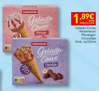 Recheio Gelado Cone Amanhecer Morango/Chocolate promoção