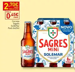 Recheio Sagres mini sol&mar promoção