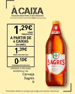 Recheio Cerveja Sagres promoção
