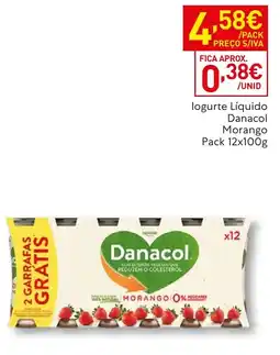 Recheio logurte líquido danacol morango promoção