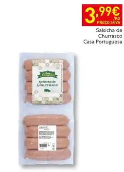 Recheio Salsicha de Churrasco Casa Portuguesa promoção