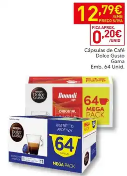 Recheio Cápsulas de Café Dolce Gusto Gama promoção