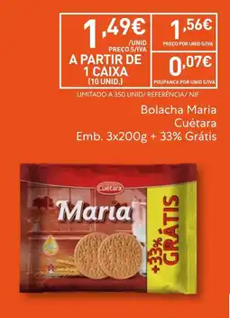 Recheio Bolacha maria cuétara promoção
