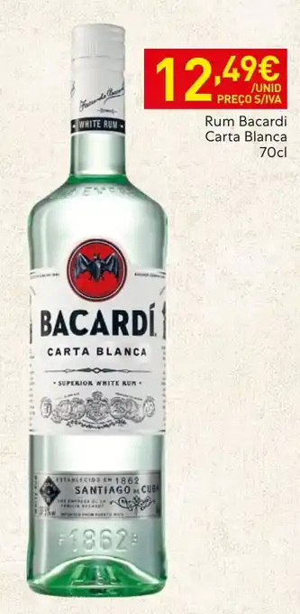 Recheio Rum Bacardi Carta Blanca promoção