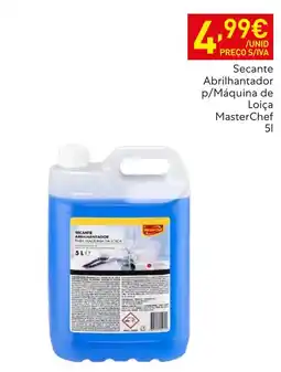 Recheio Secante abrillhantador para máquina da loiça masterchef promoção