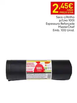 Recheio Saco c/Atilho p/Lixo 100l Espessura Reforçada MasterChef promoção