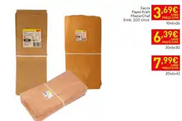 Recheio Sacos Papel Kraft MasterChef promoção