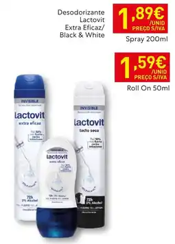 Recheio Desodorante Lactovit Extra Eficaz/Black & White promoção