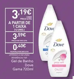 Recheio Gel de Banho Dove promoção