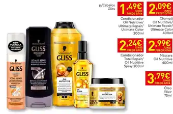 Recheio Schwarzkopf Gliss Condicionador Oil Nutritive/Ultimate Repair/Ultimate Color promoção