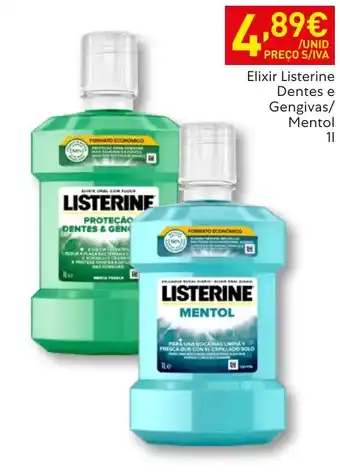Recheio Elixir Listerine Dentes e Gengivas/Mentol promoção