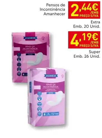 Recheio Pensos de Incontinência Amanhecer promoção