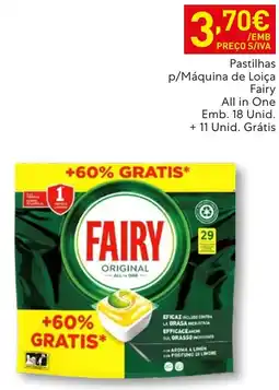 Recheio Pastilhas p/Máquina de Loiça Fairy All in One promoção