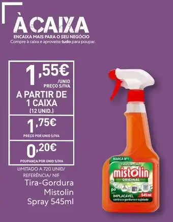 Recheio Tira-Gordura Mistolin promoção